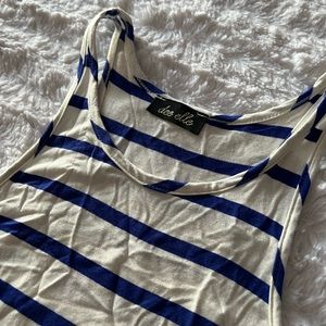 Dee Elle Blue White Stripe Tank